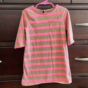 Gap Quarter Sleeve Striped Dress